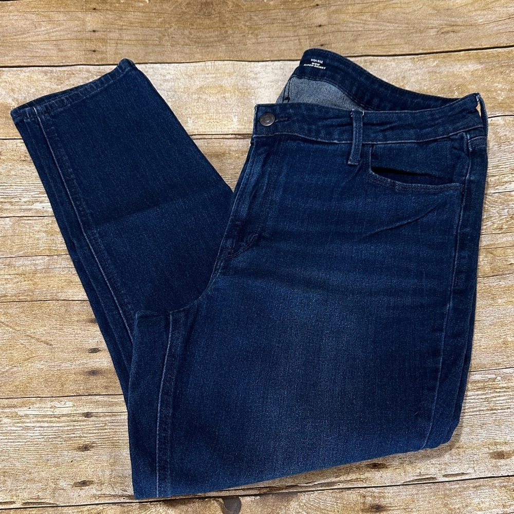 Old Navy Women's Dark Blue High Rise Skinny Jeans